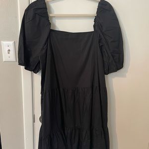 Black H&M puff sleeve dress